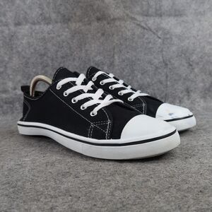 Ardene Shoes Womens 9 Sneakers Classic Casual Low Lace Up Black White Comfort
